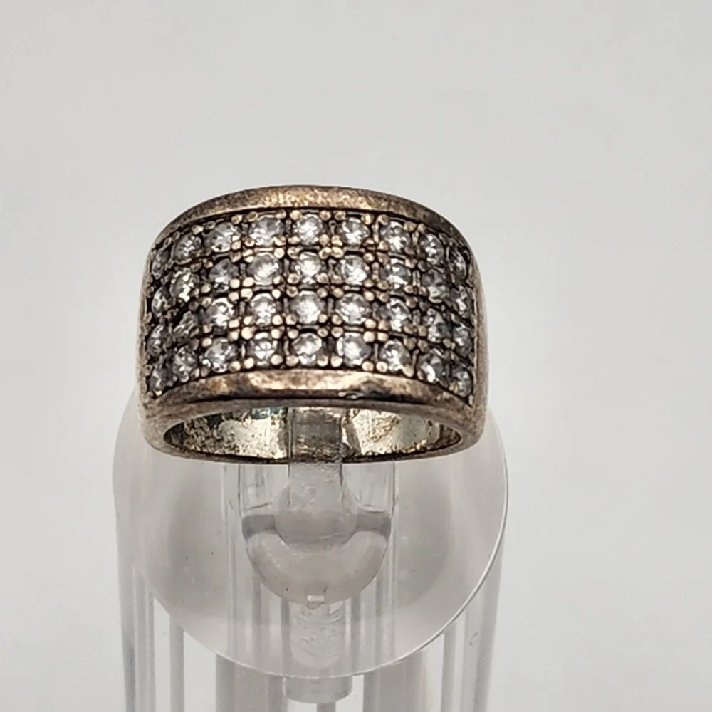 Silpada Sterling Silver & Clear Crystal Ring (7)